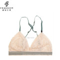 Bralette sexy e fofa conversível backcrossed cinta de renda triângulo cueca bralette